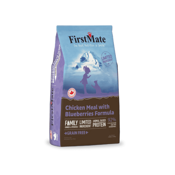 FirstMate Chicken Meal with Blueberries Limited Ingredient Diet Grain-Free Dry Cat Food bag