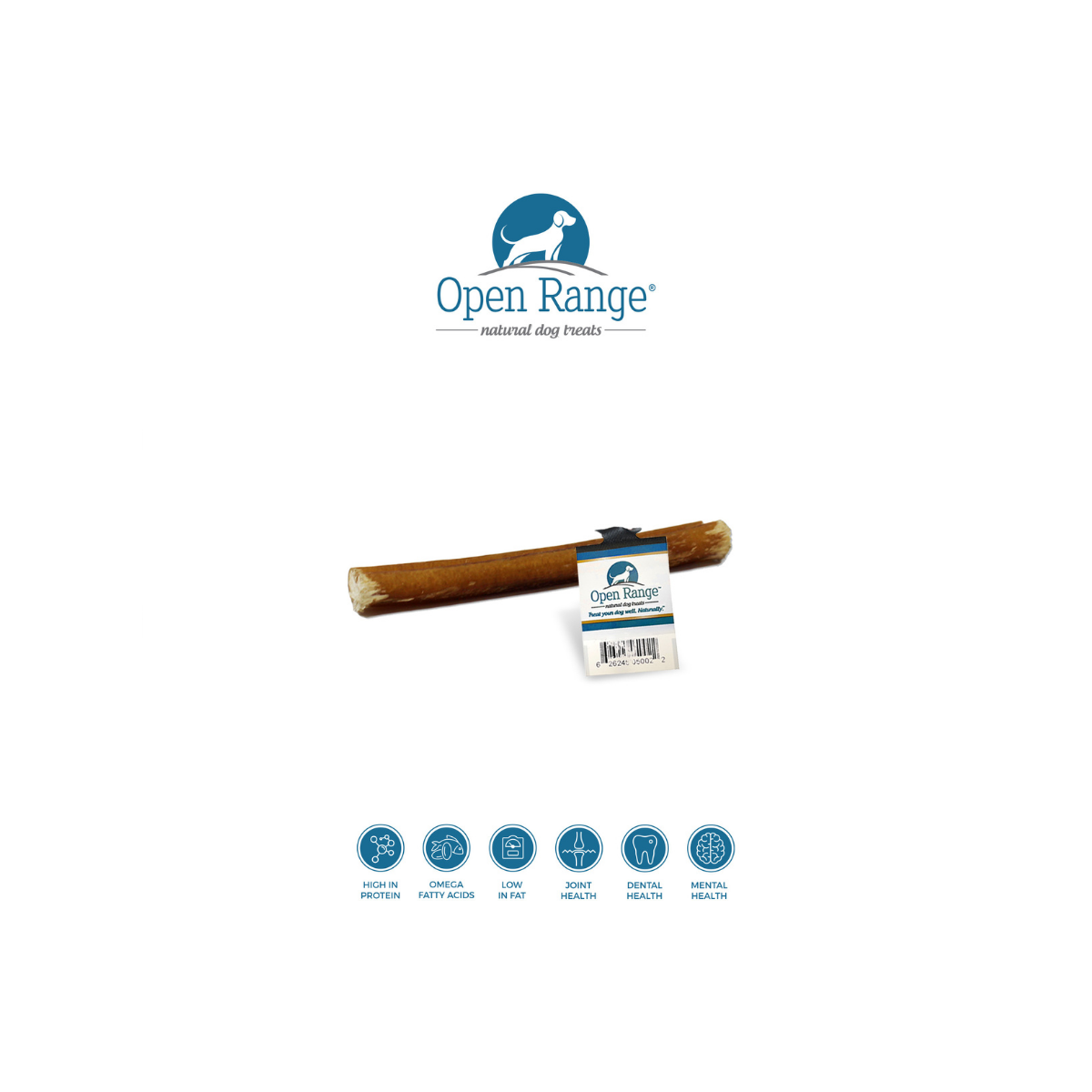 Open Range Water Buffalo Bully Stick, 11-12 in