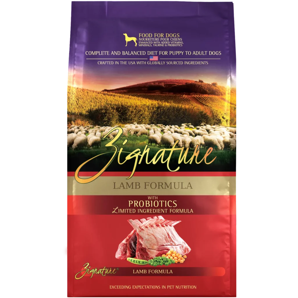 Zignature Lamb Limited Ingredient Formula Grain-Free Dry Dog Food bag