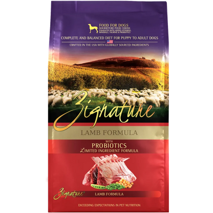 Zignature Lamb Limited Ingredient Formula Grain-Free Dry Dog Food bag