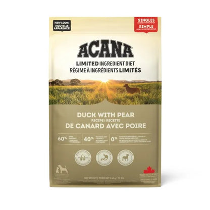 ACANA Singles Limited Ingredient Diet Duck and Pear Recipe Dry Dog Food bag