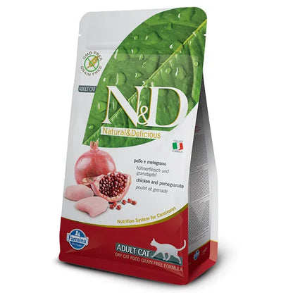 Farmina NandD Prime Chicken and Pomegranate Dry Cat Food bag