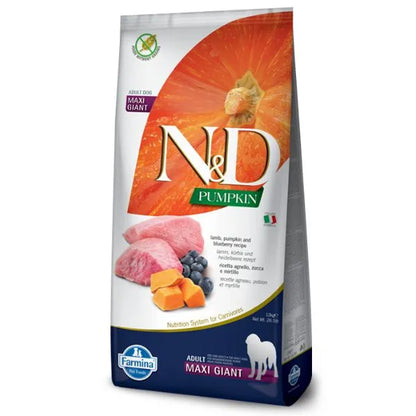 Farmina NandD Pumpkin Lamb and Blueberry Adult Giant Dog Dry Food, 26.4-lb bag