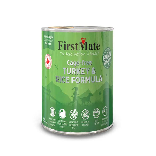 Firstmate Cage-free Turkey and Rice Dog Wet Food 12.2oz - 12 count