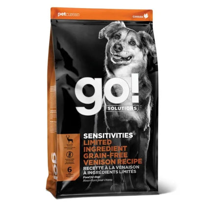 Go! Solutions Sensitivities Limited Ingredient Venison Grain-Free Dry Dog Food bag