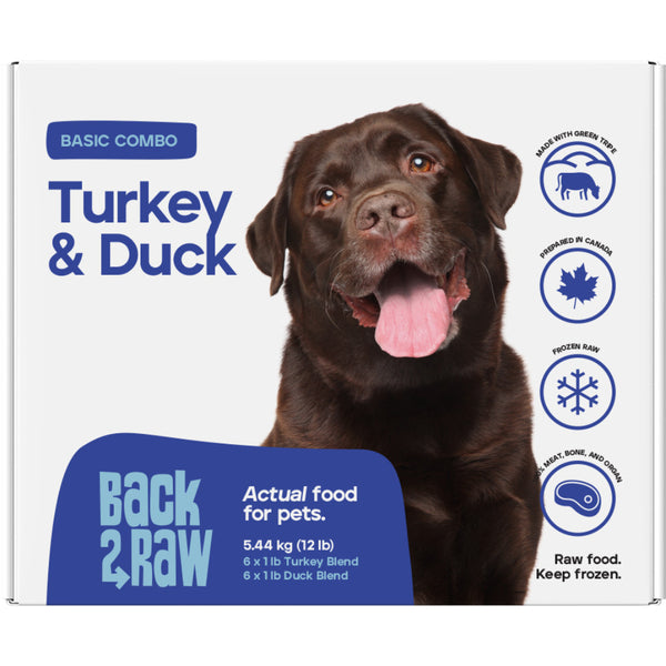 Back2Raw Frozen Basics Turkey/Duck Blend 12LB