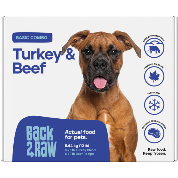 Back2Raw Frozen Basics Turkey/Beef Blend 12LB