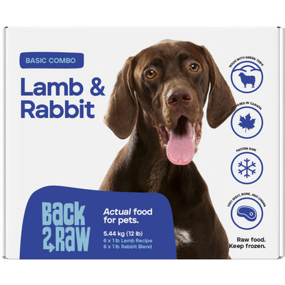 Back2Raw Frozen Basics Lamb/Rabbit Blend 12LB