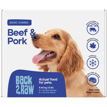Back2Raw Dog Basic Combo Beef / Pork Blend 12LB