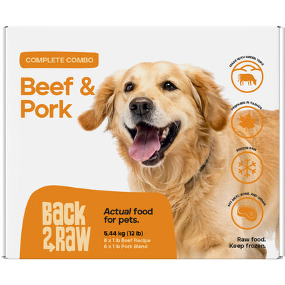 Back2Raw Frozen Complete Beef/Pork Blend 12LB