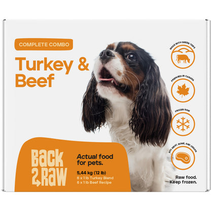 Back2Raw Frozen Complete Turkey/Beef Blend 12LB