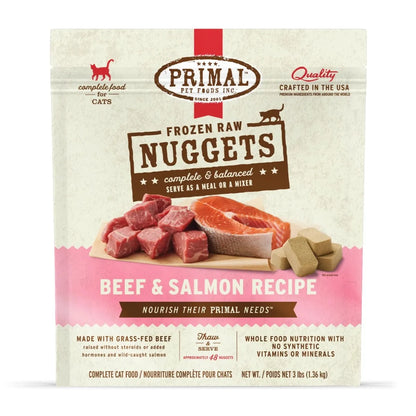 Primal Raw Nuggets Beef & Salmon 3lb