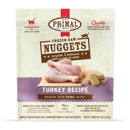 Primal Raw Nuggets Turkey 3lb