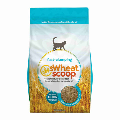 sWheat Scoop Natural Fast-Clumping Wheat Cat Litter