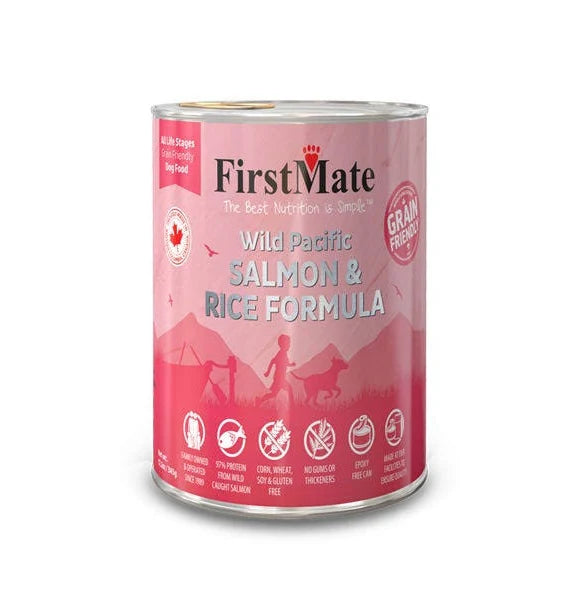 Firstmate Wild Pacific Salmon and Rice Dog Wet Food 12.2oz - 12 count