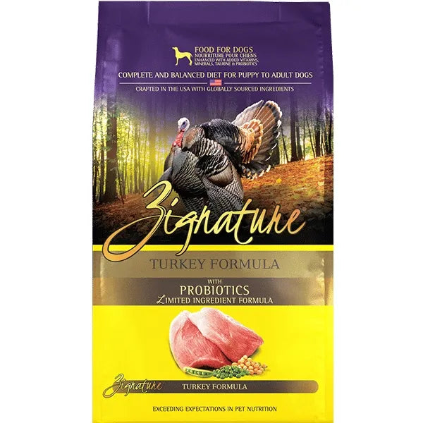 Zignature Turkey Limited Ingredient Formula Grain-Free Dry Dog Food bag