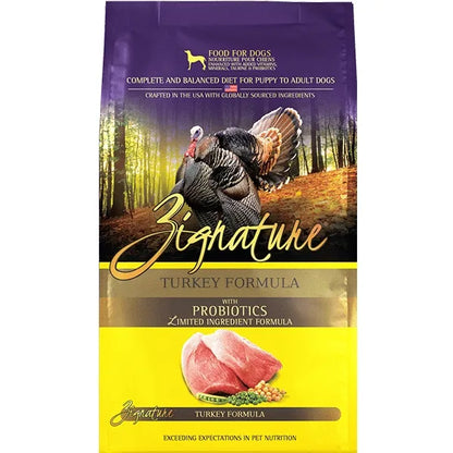 Zignature Turkey Limited Ingredient Formula Grain-Free Dry Dog Food bag